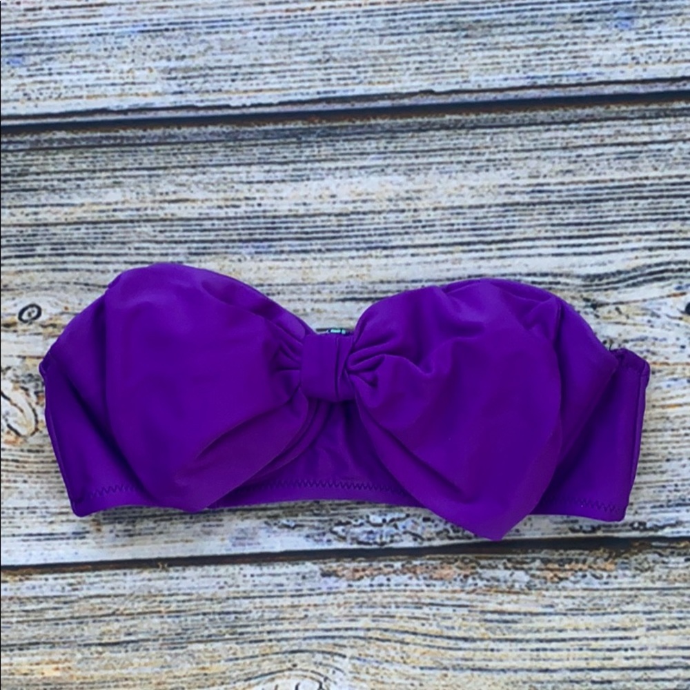 Purple Bow Swim Top